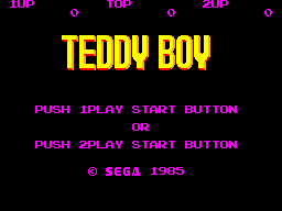 Teddy Boy title screen for Sega Master System